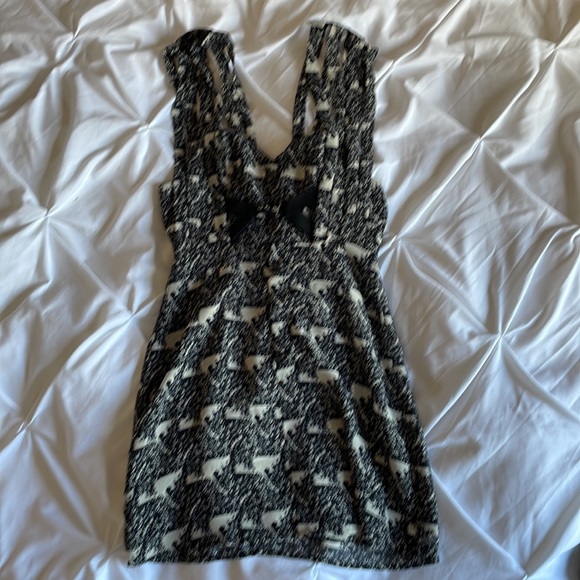 Black/white patterned mini dress from Urban Outfitters. - Picture 2 of 3